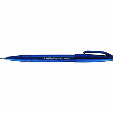 Pisak pędzelkowy Pentel Brush Sign Pen do kaligrafii Granat